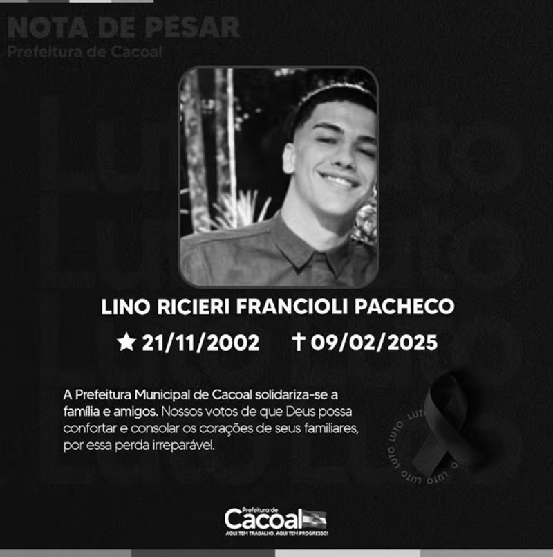 Jovem motociclista morre após colisão com carreta em Cacoal